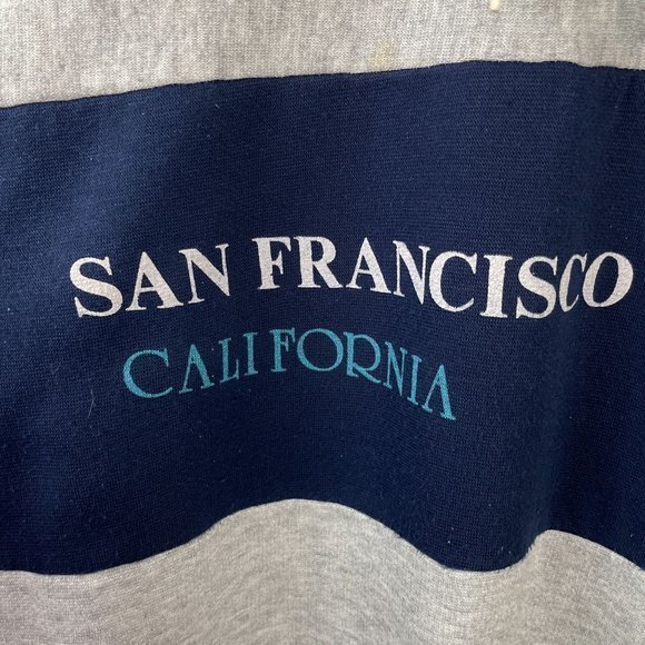 Vintage 80s Jacqe San Francisco California 1/4 Zip Pullover Sweatshirt‎ XXL - Picture 4 of 8